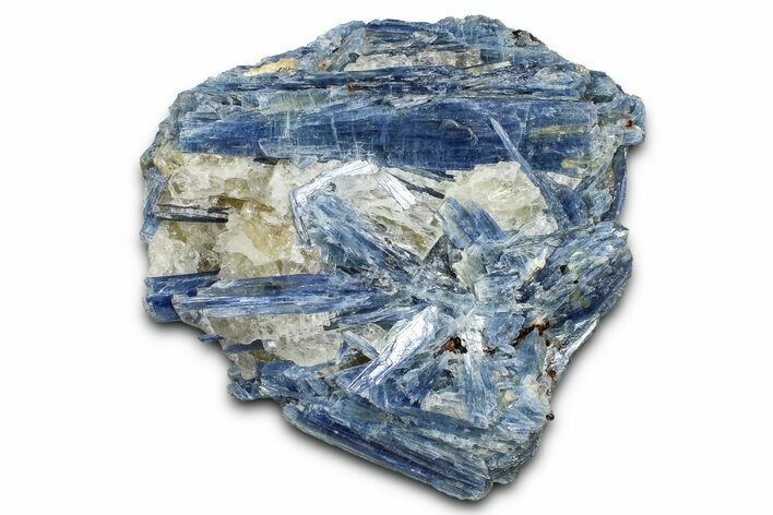 Vibrant Blue Kyanite Crystals and Staurolite In Quartz - Brazil #368807